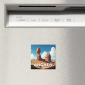 Moab Utah Arches Nationalpark Balanced rock Magnet (In Situ (Geschirrspüler))