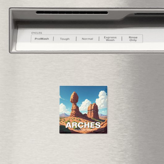 Moab Utah Arches Nationalpark Balanced rock Magnet (In Situ (Geschirrspüler))