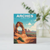 Moab Utah Arches Nationalpark Delikatessen Postkarte (Stehend Vorderseite)