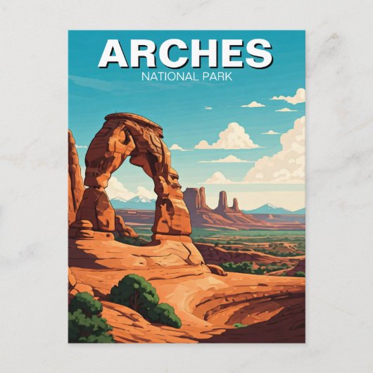 Moab Utah Arches Nationalpark Delikatessen Postkarte (Vorderseite)