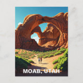 Moab Utah Arches Nationalpark Doppelter Arsch Postkarte (Vorderseite)