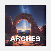 Moab Utah Arches Nationalpark Milchstraße Magnet (Vorne)