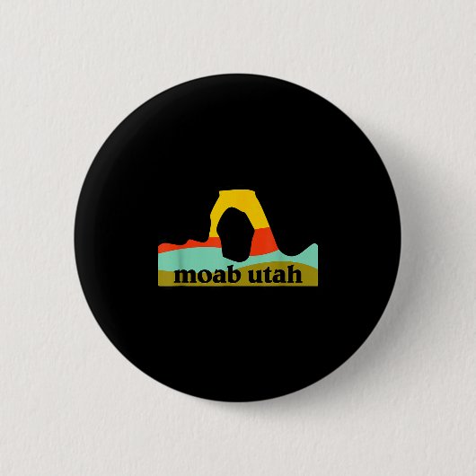 Moab Utah Arches Nationalpark minimalistisches Emb Button (Vorderseite)