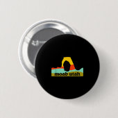 Moab Utah Arches Nationalpark minimalistisches Emb Button (Vorne & Hinten)