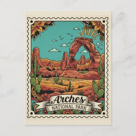 Moab Utah Arches Nationalpark Postkarte (Vorderseite)