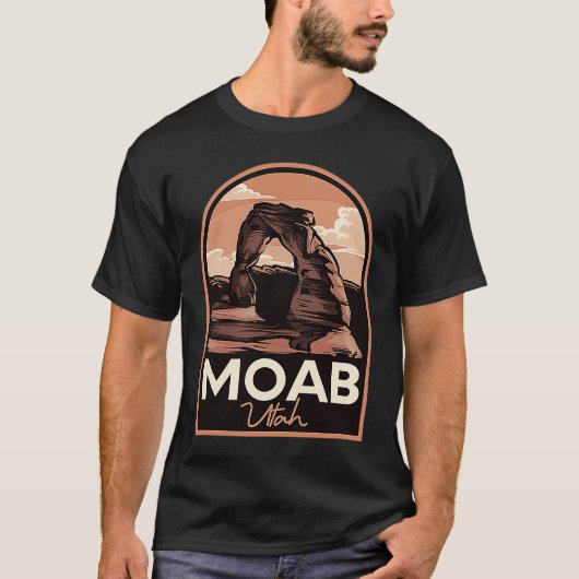 Moab Utah Arches Vintage Travel T-Shirt (Vorderseite)
