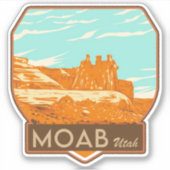 Moab Utah Aufkleber (Vorderseite)