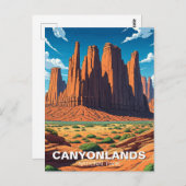 Moab Utah Canyonlands National Park Needles Postkarte (Vorne/Hinten)