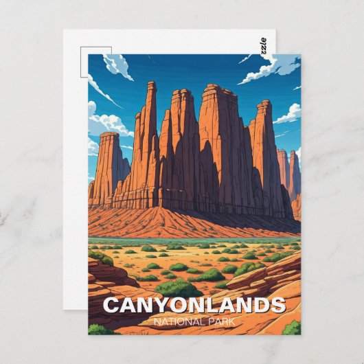 Moab Utah Canyonlands National Park Needles Postkarte (Vorne/Hinten)