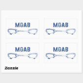 Moab Utah Climbing Quickziehung Rechteckiger Aufkleber (Blatt)