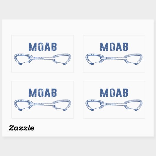Moab Utah Climbing Quickziehung Rechteckiger Aufkleber (Blatt)