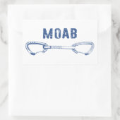 Moab Utah Climbing Quickziehung Rechteckiger Aufkleber (Tasche)