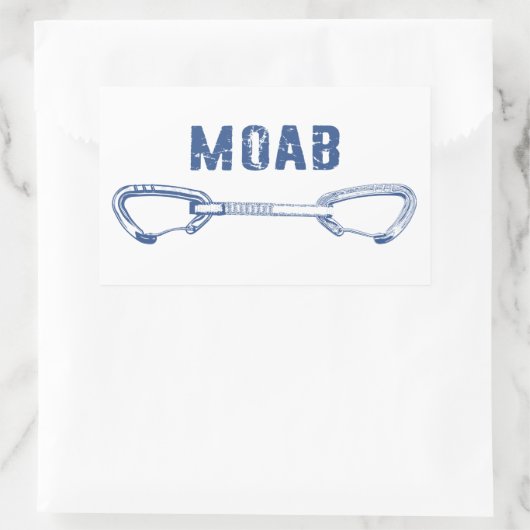 Moab Utah Climbing Quickziehung Rechteckiger Aufkleber (Tasche)