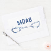 Moab Utah Climbing Quickziehung Rechteckiger Aufkleber (Umschlag)