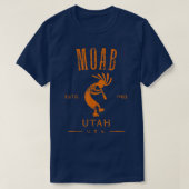 Moab Utah Kokopelli Souvenir gestresstes Design T-Shirt (Design vorne)