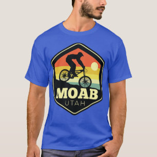 Moab Utah Mountainbike Vintager Sonnenuntergang He T-Shirt