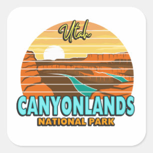 Moab Utah Nationalpark Canyonlands Natur Außenbere Quadratischer Aufkleber
