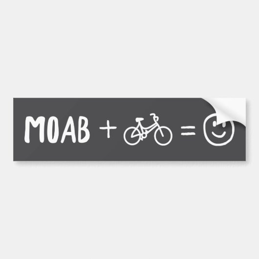 Moab Utah Plus Fahrräder Macht Dich Glücklich Autoaufkleber (Vorne)