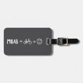 Moab Utah Plus Fahrräder Macht Dich Glücklich Gepäckanhänger (Vorderseite horizontal)
