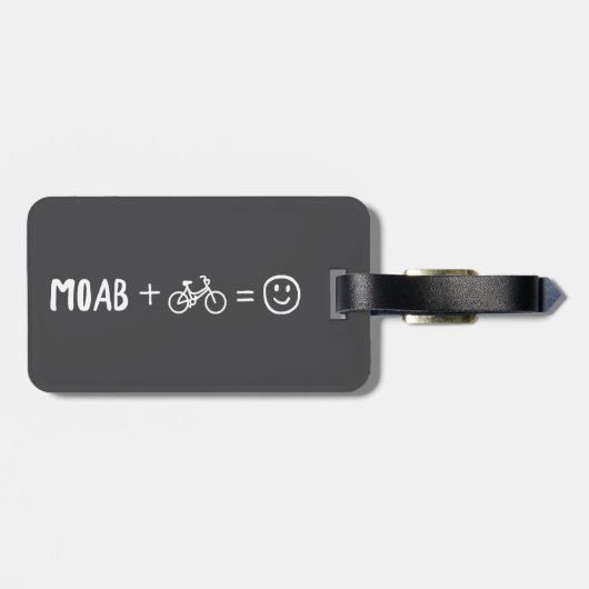 Moab Utah Plus Fahrräder Macht Dich Glücklich Gepäckanhänger (Rückseite horizontal)