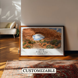 Moab Utah Poster, Aquarell, Maßgeschneidert Poster