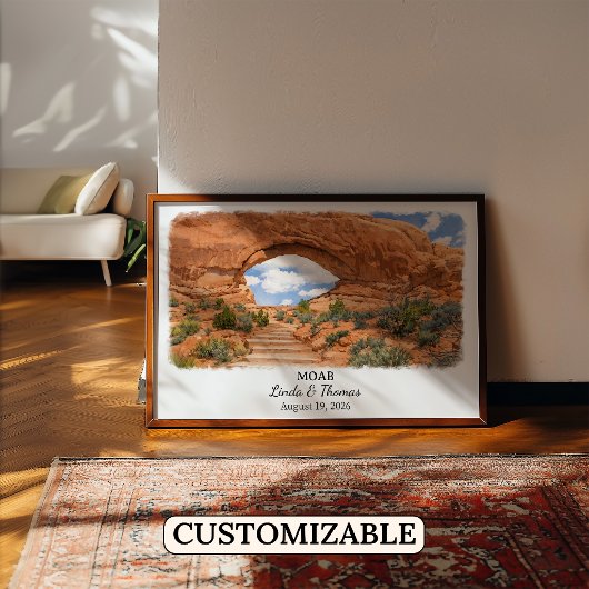 Moab Utah Poster, Aquarell, Maßgeschneidert Poster
