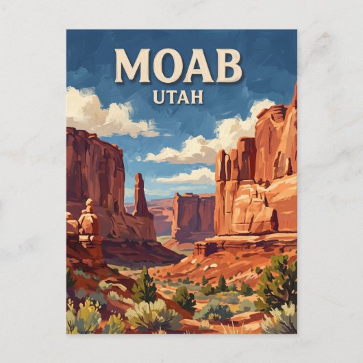Moab Utah Postkarte (Vorderseite)