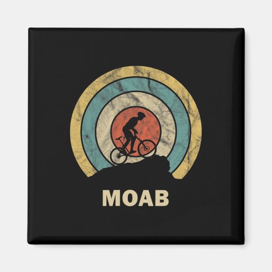 Moab Utah Retro-Radfahren Mtb  Magnet (Vorne)