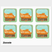 Moab Utah Square Stickers (Blatt)