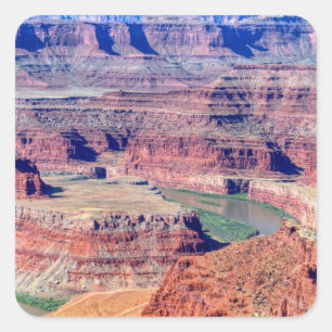 Moab Utah Staat Park Quadratischer Aufkleber