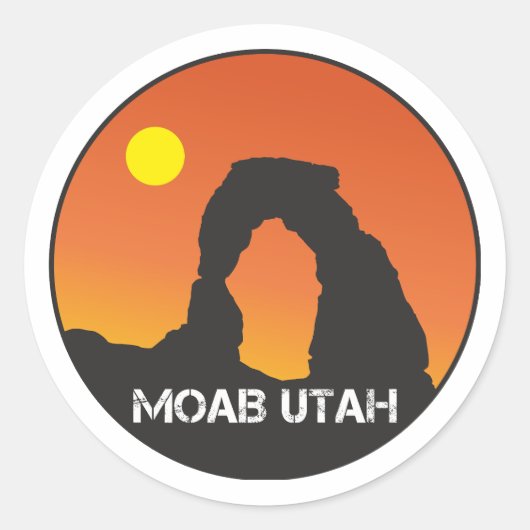 Moab Utah Sticker (Vorderseite)