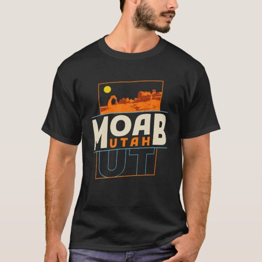 Moab Utah UT Arches Nationalpark Souvenir Adventu T-Shirt (Vorderseite)