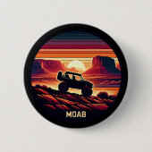 Moab Utah UTV Sunset Red Rocks Button (Vorderseite)