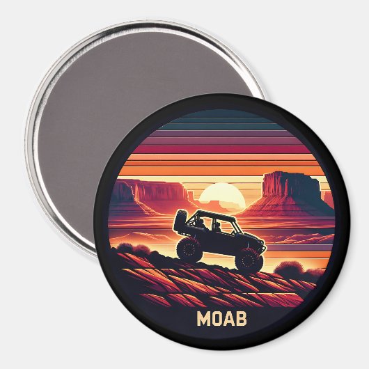 Moab Utah UTV Sunset Red Rocks Magnet (Vorderseite/Rückseite)