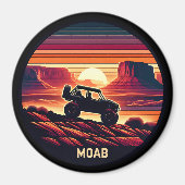 Moab Utah UTV Sunset Red Rocks Magnet (Vorne)