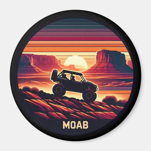 Moab Utah UTV Sunset Red Rocks Magnet (Vorne)
