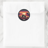 Moab Utah UTV Sunset Red Rocks Runder Aufkleber (Tasche)