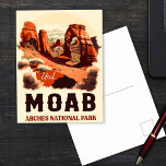 Moab Utah Vintag Sunset Arches Adventure Outdoor Postkarte<br><div class="desc">Moab Arches Vektorgrafik Design. Der Park liegt nördlich von Moab im Staat von Utah. Moab Arches Design Für diejenigen,  die die Liebe der Freien und Süd Utah. Das ist ein Vintages Design von Moab Utah und dem zarten Bogen.</div>