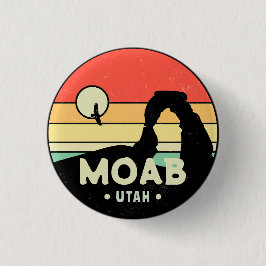 Moab Utah Vintag Wüste Sunset Retro Souvenir 60er Button