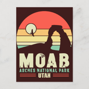 Moab Utah Vintag Wüste Sunset Retro Souvenir 60er Postkarte