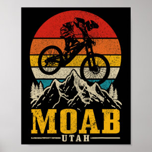 Moab Utah Vintage-Mountainbike Mtb Downhill Usa Poster