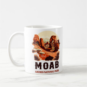 Moab Utah Vintage-Sonnenuntergang Arches Abenteuer Kaffeetasse