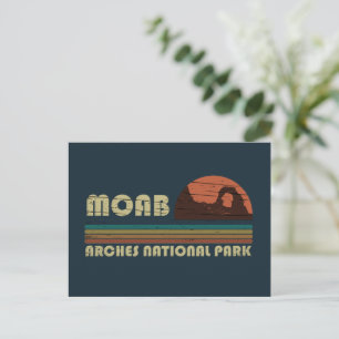 Moab Utah Vintager Sonnenuntergang Arches National Feiertagspostkarte