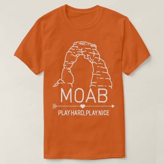 Moab Utah Weißer Farbton für Schwarz T-Shirt (Design vorne)