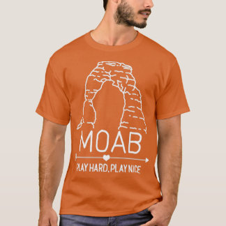 Moab Utah Weißer Farbton für Schwarz T-Shirt