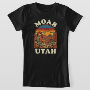 Moab Utah Wüstenuntergang   Retro-Südwest-Reise  T-Shirt