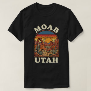 Moab Utah Wüstenuntergang   Retro-Südwest-Reise  T-Shirt