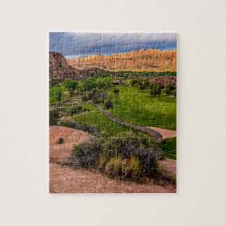 Moab-Wüsten-Schlucht-Golfplatz am Sonnenaufgang Puzzle