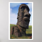 Moai auf dem Molehill Poster (Vorne)