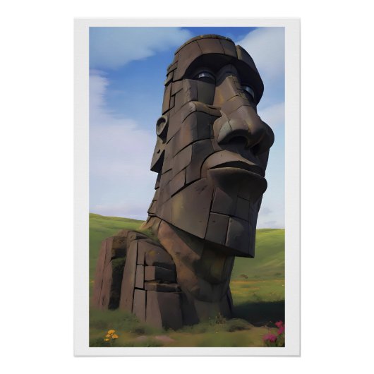 Moai auf dem Molehill Poster (Vorderseite)